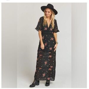 Show Me Your Mumu Black Floral Maxi Dress